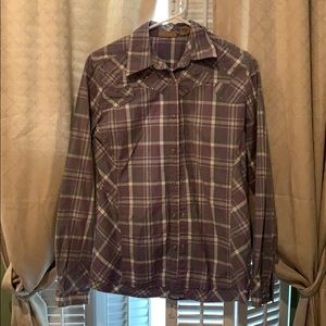 Wrangler Plaid Distressed Button Down